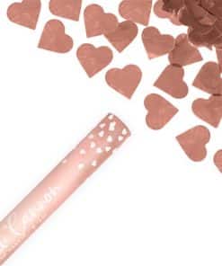 Rose Gold Hearts Confetti Cannon