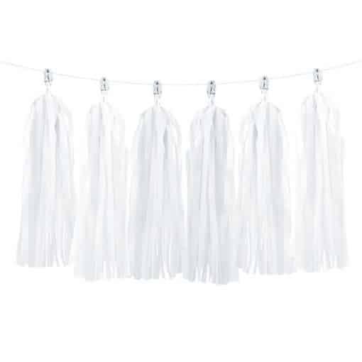 White Tassel Garland Decoration