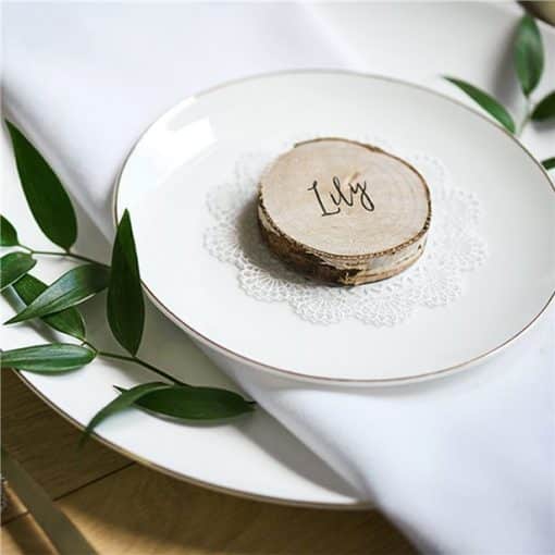 Wooden Log Place Cards