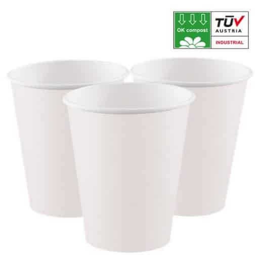 Compostable White Paper Cups