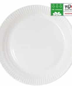 Compostable White Paper Plates