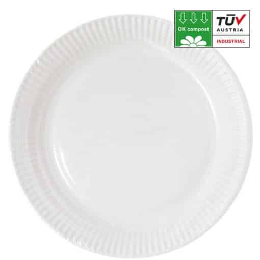 Compostable White Paper Plates