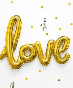 Gold Love Balloon