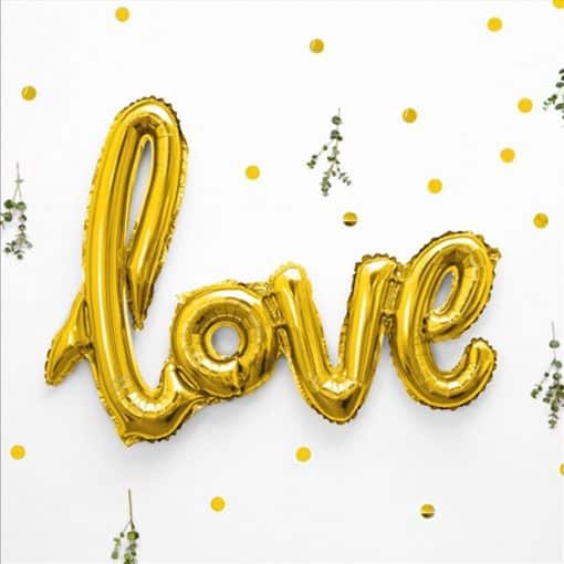 Gold Love Balloon