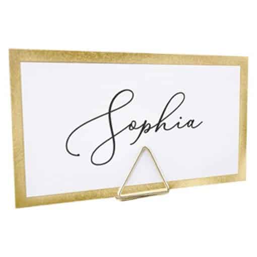 Gold Triangle Place Card Holders