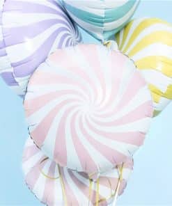 Light Pink Candy Swirl Foil Balloon