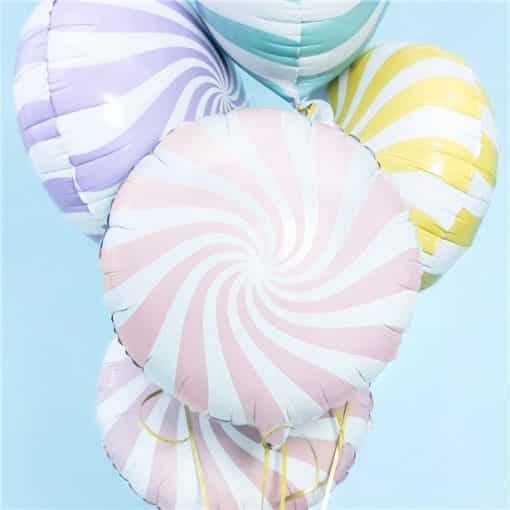 Light Pink Candy Swirl Foil Balloon