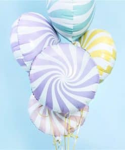 Lilac Candy Swirl Foil Balloon