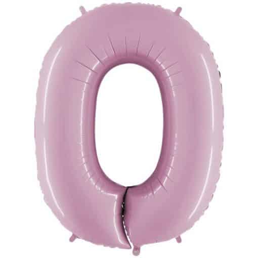 Pastel Pink Number 0 Balloon