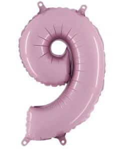 Pastel Pink Number 9 Balloon