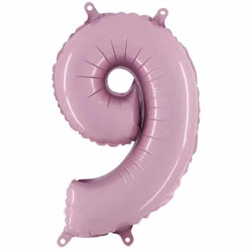 Pastel Pink Number 9 Balloon