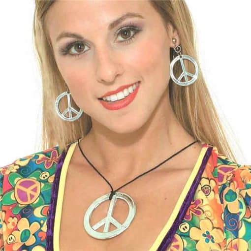 Peace Necklace and Earrings Set