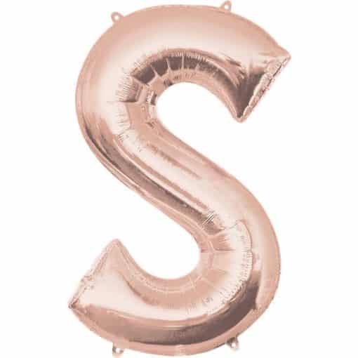 Rose Gold Letter S Balloon