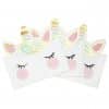 We Heart Unicorn Shaped Paper Napkins