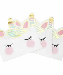 We Heart Unicorn Shaped Paper Napkins