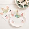 We Heart Unicorn Shaped Paper Party Plates