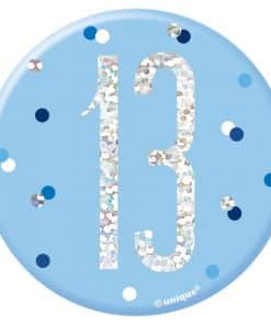 Age 13 Blue Glitz themed Party Supplies, Decorations & Age 13 Balloons