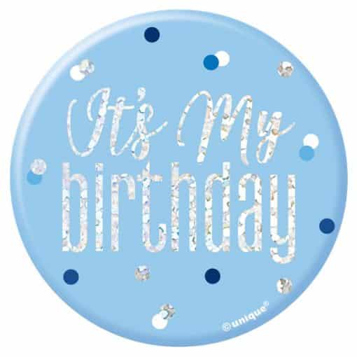 Blue Birthday Glitz "Its my Birthday" Badge