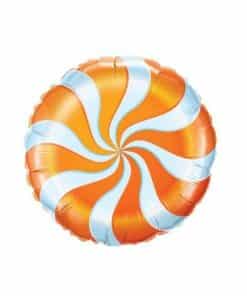 Orange Candy Swirl Foil Balloon