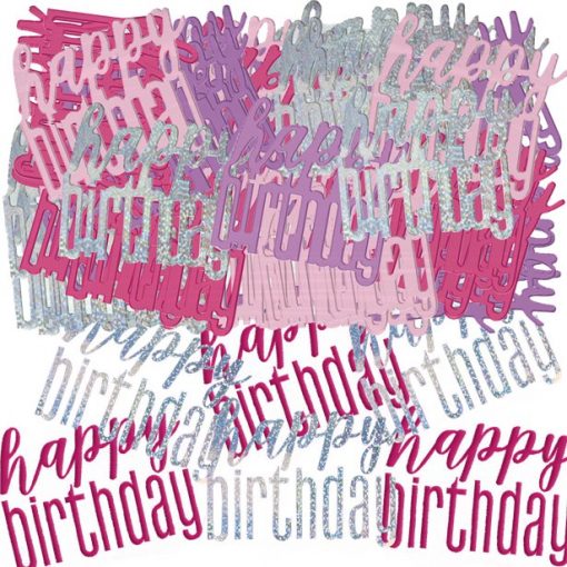 Pink Birthday Glitz Confetti