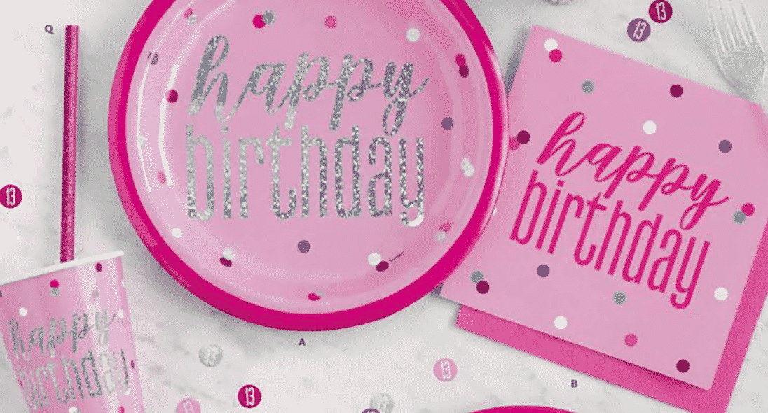 Pink Birthday Glitz Party Decorations for any age