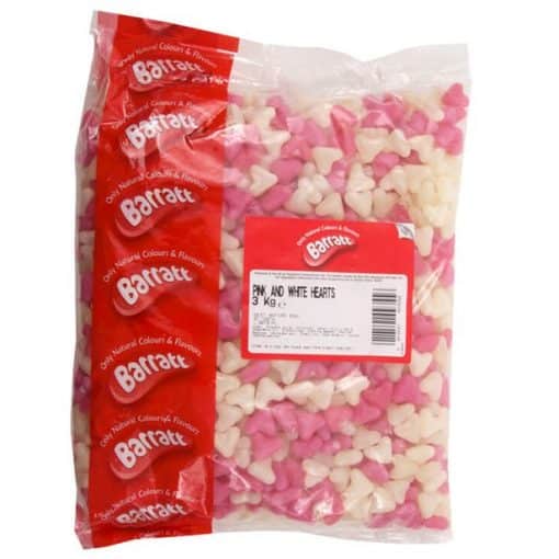 Pink & White Jelly Love Heart Sweets