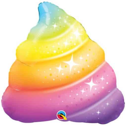 Rainbow Poop Supershape Balloon