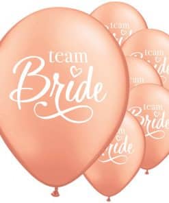 Rose Gold Team Bride Balloons