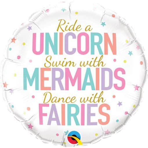 Unicorn, Mermaid & Fairies Balloon