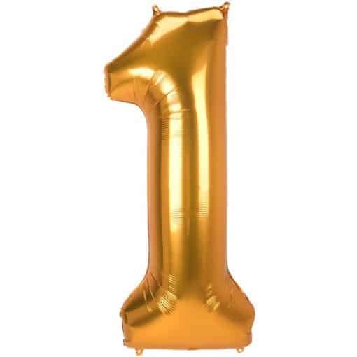 Gold Number 1 Foil Balloon