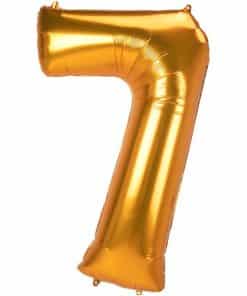 Gold Number 7 Balloon