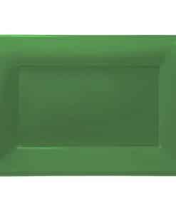 Green Plastic Platters