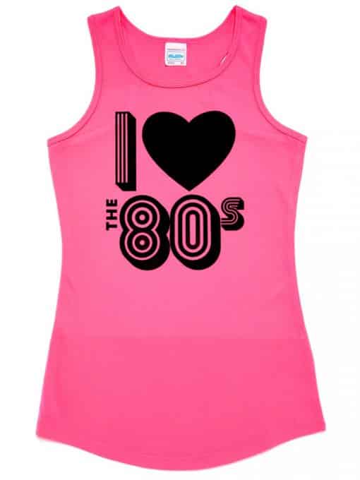 I Love the 80's Pink Vest Top