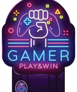 Gamer Sign Cardboard Cutout