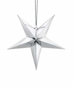 Silver Paper Star Decoration