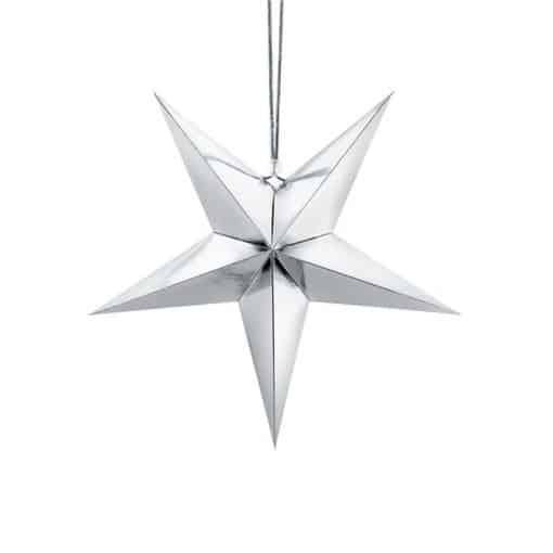 Silver Paper Star Decoration