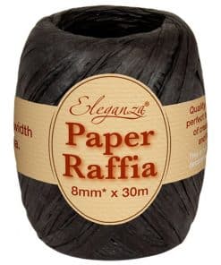 Black Paper Raffia