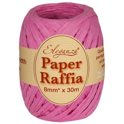Hot Pink Paper Raffia