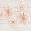 Light Pink Patterned Paper Fans