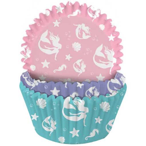 Mermaid Patterned Cupcake Cases