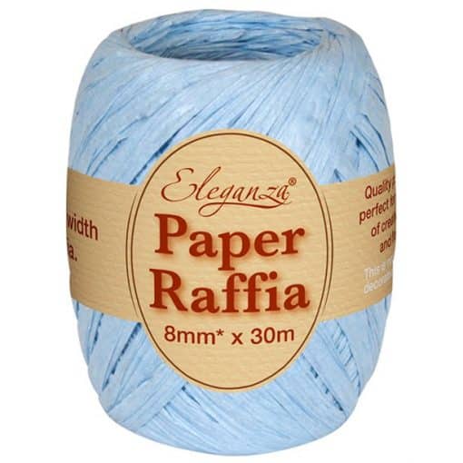 Pastel Blue Paper Raffia