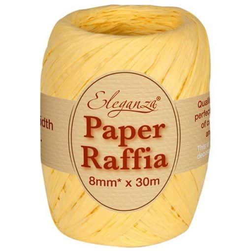 Pastel Yellow Paper Raffia