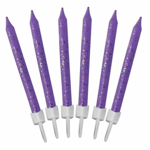 Purple Glitter Candles