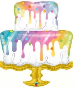 Rainbow Drip Cake Supershape Balloon