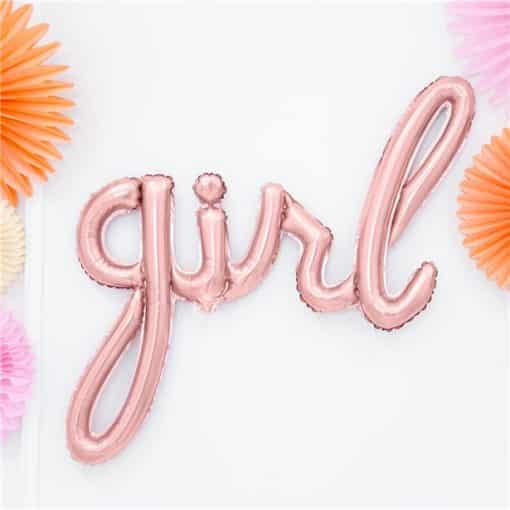 Rose Gold Girl Phrase Balloon