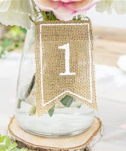 Rustic Hessian Table Numbers