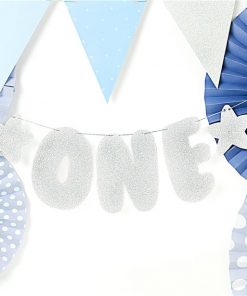 Silver 1st Birthday Banner