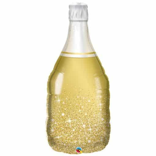 Sparkling Gold Wine Bottle Supershape Balloon
