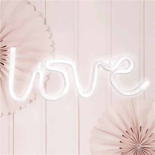 White LOVE Neon LED Sign