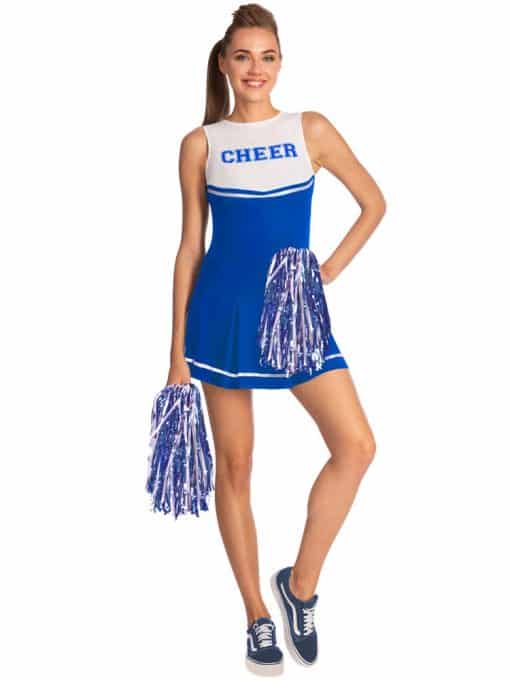 Blue High School Cheerleader Adult Costume